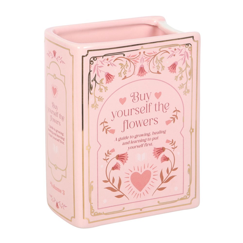 Something Different - Pink Book Shaped Vaas - Roze